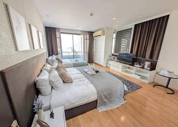 Cozy, Spacious 2-Bedder With City, Park View, Near Nana Bts